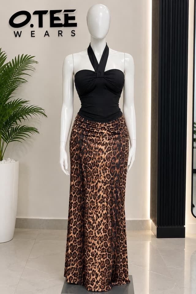 2 piece leopard print